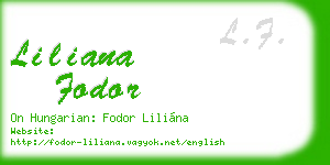 liliana fodor business card